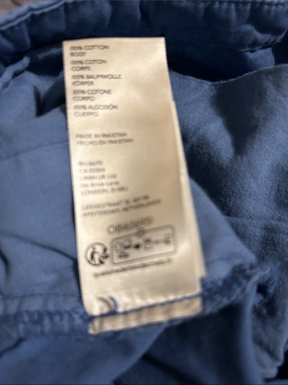 New Free People New Light Parachute Pants in Riverside Small Blue - Picture 9 of 9